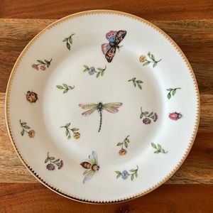 Godinger & Co Boho Plate With Florals and Bugs.